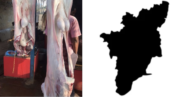 Where are dead goats sold in Chennai and what happened near Puliyanthoppu Mutton Shops 