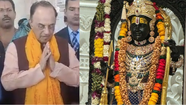 BJP Senior leader Subramanian Swamy Dharshan at Ayodhya Ram temple and praises champath Rai BJP Senior leader Subramanian Swamy Dharshan at Ayodhya Ram temple and praises champath Rai