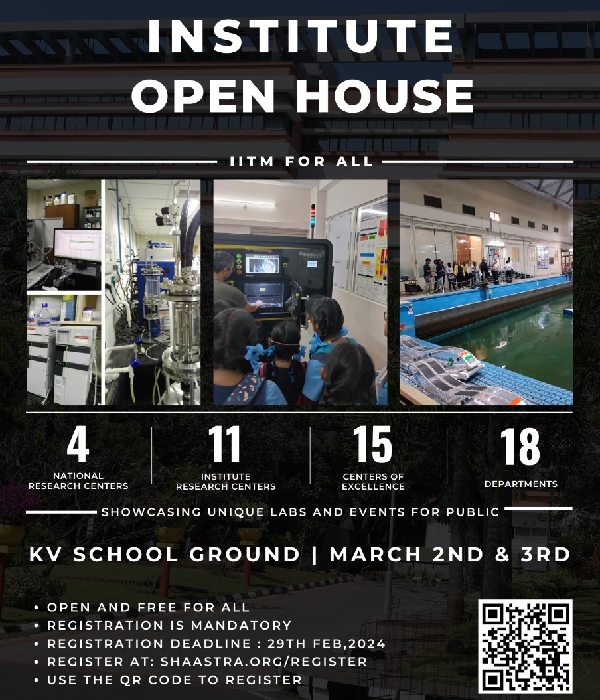 IIT Madras invites public to visit state-of-the-art Labs on 2-3rd March IIT Madras invites public to visit state-of-the-art Labs on 2-3rd March