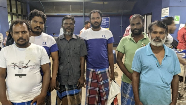 Six Tamil Nadu fishermen repatriat from Sri Lanka to Chennai 