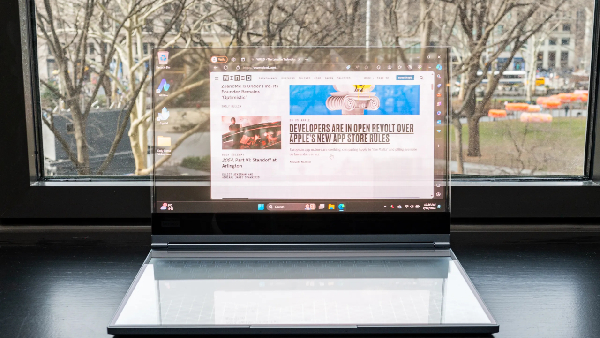 Lenovo has launched a transparent laptop with a quirky design 