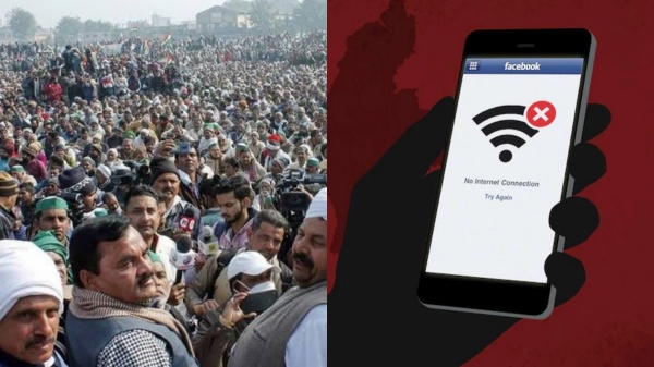 Internet connection has been cut in the areas where farmers are camping on the Haryana border 