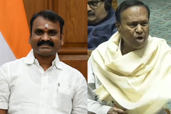 A controversy erupts over DMK TR balus unfit remarks against Union Minister L.Murugan