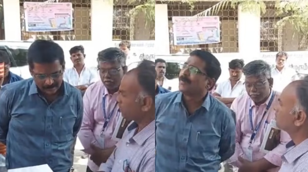 Tirupattur District Collector and provided wheel chair to a Tirupathur woman within 10 minutes