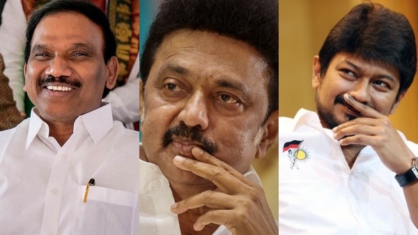 DMK MP A Raja praises Udhayanidhi and compares him with CM Stalin 
