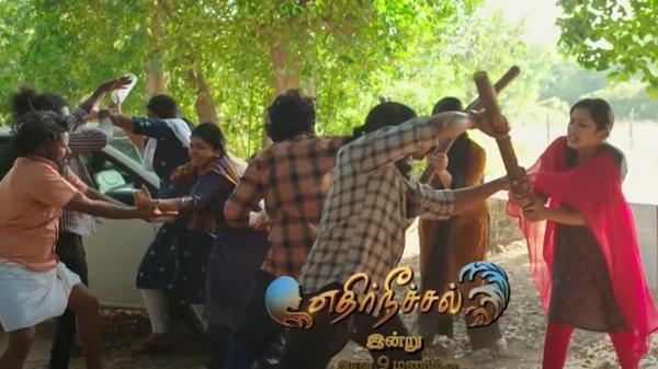 Ethirneechal Serial 2023 february 1st promo person who came to save Darshini