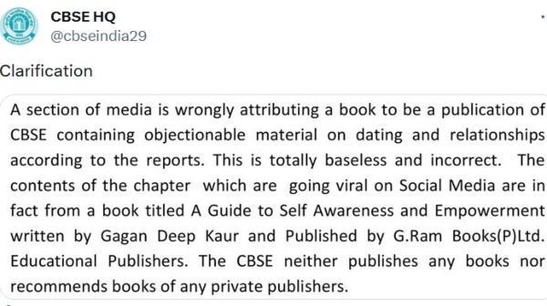 CBSE refuses about dating lesson involved in Class 9 book 