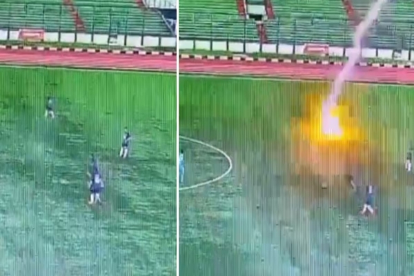 Indonesia Footballer Dies as Lightning hits the ground while match was on midway Indonesia Footballer Dies as Lightning hits the ground while match was on midway