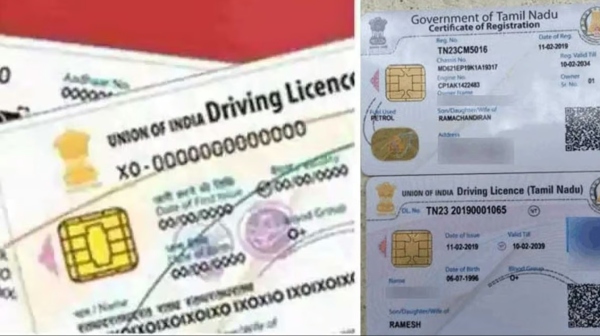 Driving License and RC Book will be delivered to the customer via speed post 
