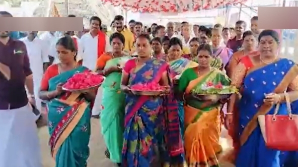  Hindus have carried fruits and flowers for the inauguration of the mosque in Tiruvarur