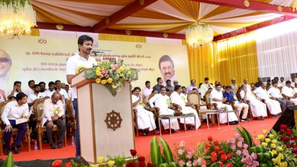 Udayanidhi Stalin Launchs Coimbatores new master plan Rs. 1127 crore drinking water projects in Tirupur 