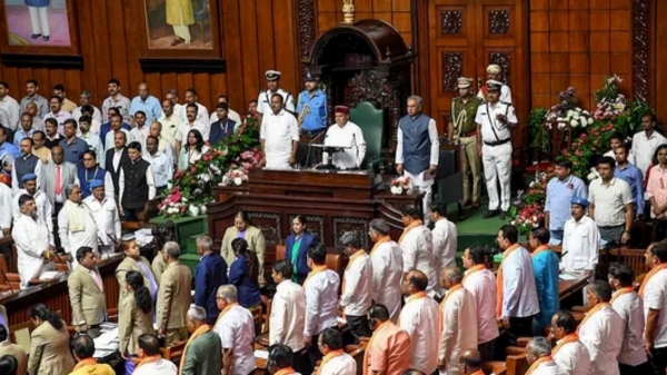 BJP Strongly opposes to Karnataka Cong. govt on State anthem row in Assembly 