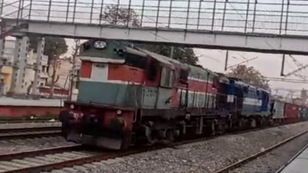  Without the driver goods train runaway travels 84 km in India 