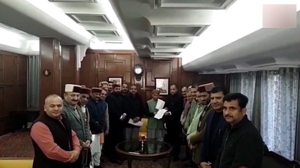 BJP MLAs Meet Himachal Pradesh Governor Shiv Pratap Shukla 