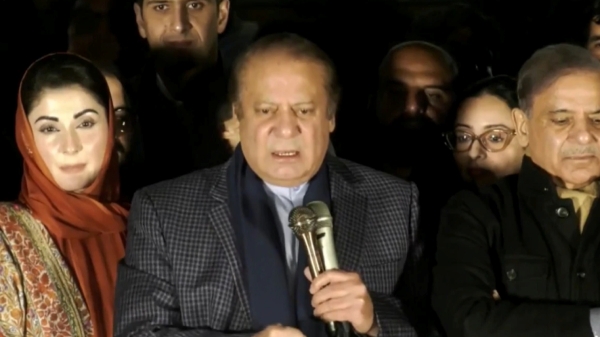 Amid of Counting Former PM Nawaz Sharif claims victory in Pakistan general election Amid of Counting Former PM Nawaz Sharif claims victory in Pakistan general election