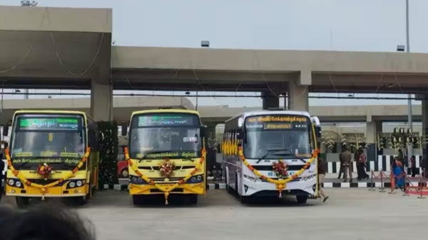  Transport department explains that the buses were delayed in arriving at Kilambakkam due to an accident