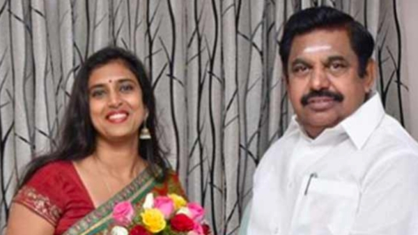 Actress Kasthuri meets Edappadi Palanisamy 