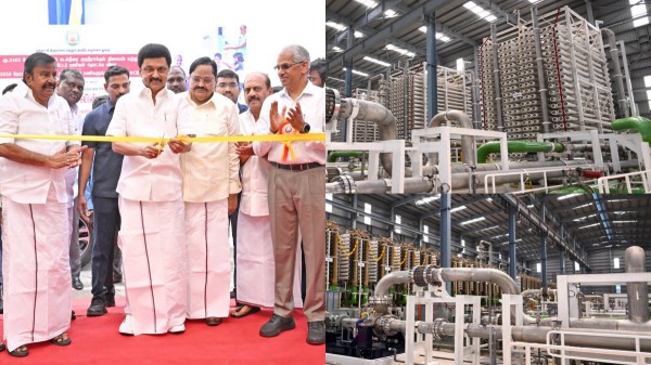 CM Stalin inaugurate sea water desalination plant at Nemmeli