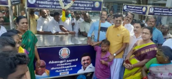 Is DMK sticking a sticker on the schemes brought by the BJP government? 