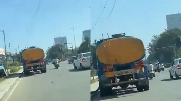 Video: Private tanker discharging sewage in storm water drain Chennai OMR Pallikaranai in Broad day light 