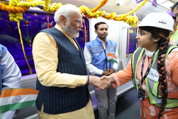 PM Modi rides on India s first underwater Metro in Kolkata