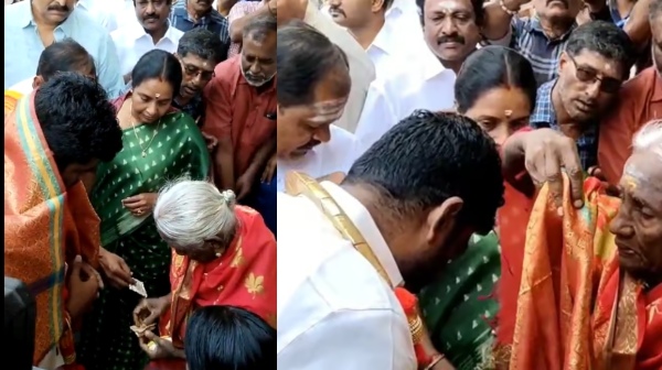 Annamalai slams DMK Government and Did arjun sampath give rs500 to Old woman in Coimbatore campaign