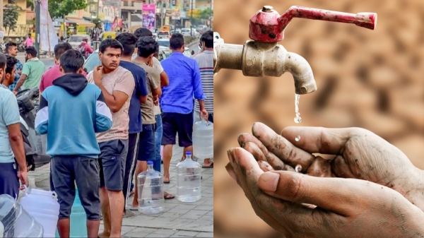 Water Crisis Bangalore residents including IT employees use toilets in malls and bought hotel foods use and throw plates