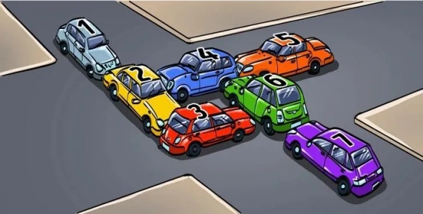 Which vehicle is obstructing the traffic in the optical illusion picture given here if you figure it out You re a genius