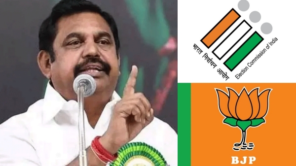 Edappadi Palanisamy demands ECI action against BJP minister for her controversial Tamils keeping bomb speech Edappadi Palanisamy demands ECI action against BJP minister for her controversial Tamils keeping bomb speech