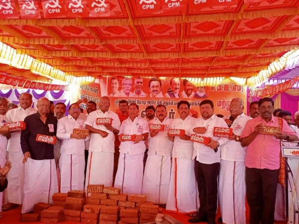 Madurai AIIMS construction work begins an Election drama Su Venkatesan MP attacks