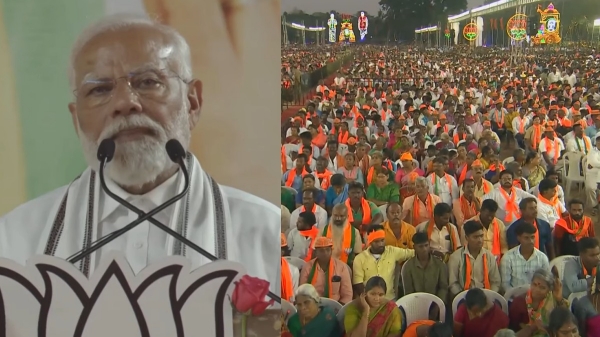 PM Modi attacks DMK government at bjp public meeting chennai