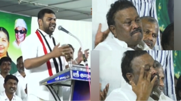 Nellai Mubarak calls Dindigul Srinivasan as his father