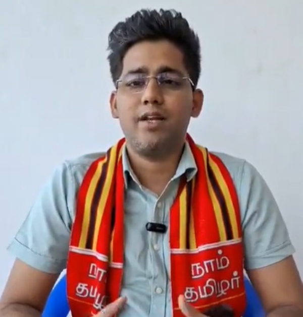 Seeman s Virudhunagar Naam Tamilar Candidate don t know to read Tamil