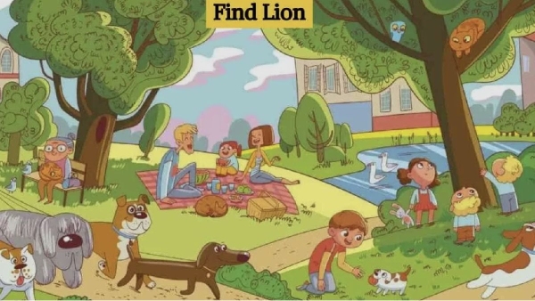 optical illusion Can you Find out Lion in this picture with in 6 Seconds