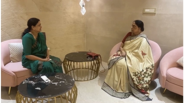  Do you know who is this Celebrity in the Chennai Poes Garden House and VK Sasikala with Writer Sivasankari