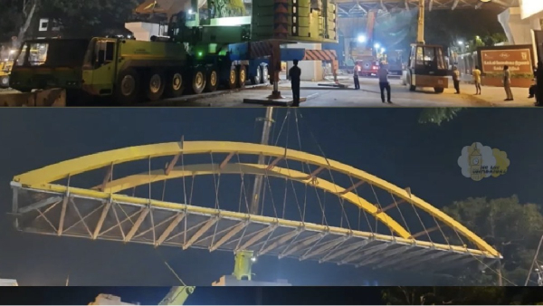 Coimbatore iconic PSG skywalk has been dismantled for Avinashi road flyover construction
