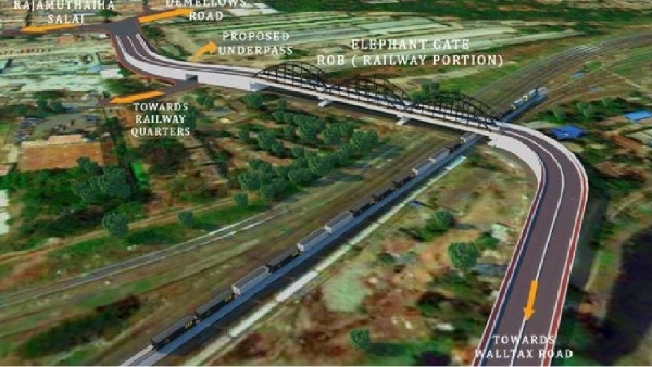 New Yanai Gouni flyover is not only for North Chennai but also a great news for Southern Railway