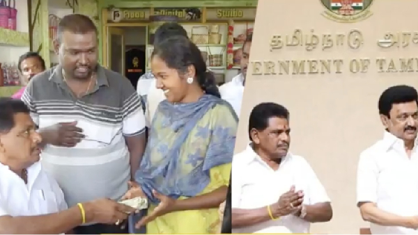 Minister Anitha Radhakrishnan gives Rs 75 000 to a student who asked for laptop Minister Anitha Radhakrishnan gives Rs 75 000 to a student who asked for laptop