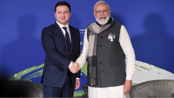 Narendra Modi talks with Ukrainian President Zelensky on peace humanitarian aid