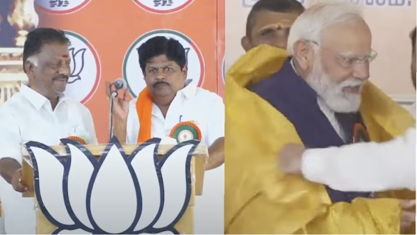 PM Modi Salem BJP meeting O Panneerselvam speech stopped in midway due to Prime Minister arrival