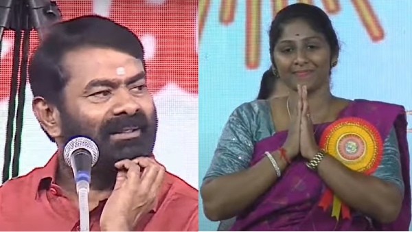 Seeman Wife very happy over Veerappan Daughter as Naam Tamilar Candidate