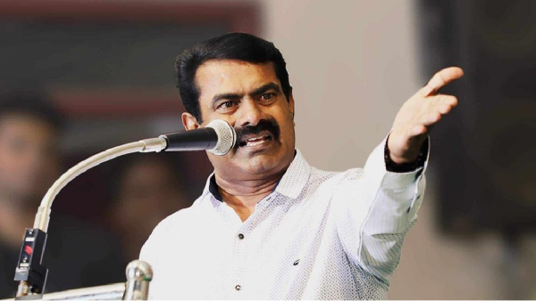 Seeman says that his party will contest in Mic Symbol