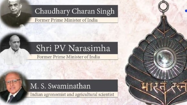 President Draupadi Murmu honoured with the Bharat Ratna Award in Delhi today