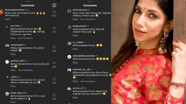 actor Vijay s fans irked VJ Bhavana release the command Dhoni in Leo style