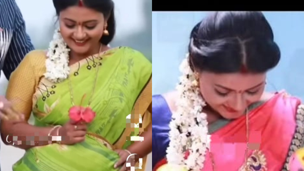 Siragadikka aasai serial Meena is pregnant photos