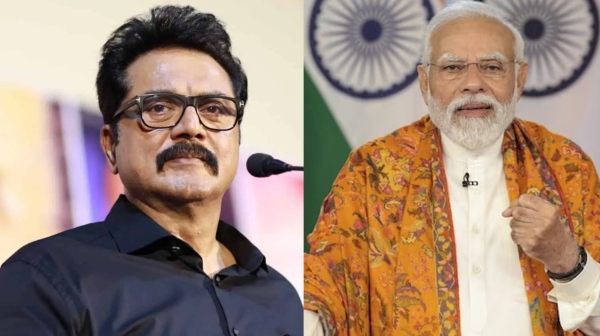 Sarathkumar has added Modi family in his X account after merging with BJP