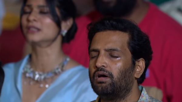 Actor Santhanam cried in the mahashivratri prayer at isha yoga centre