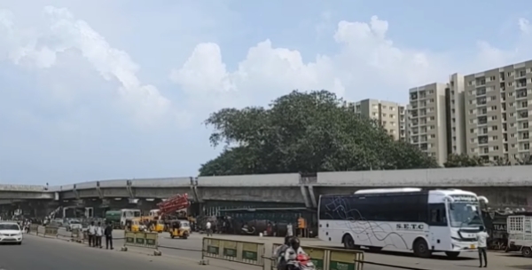 Satellite image of the Rotary Flyover at Perungalathur good news for tambaram and vandalur Satellite image of the Rotary Flyover at Perungalathur good news for tambaram and vandalur