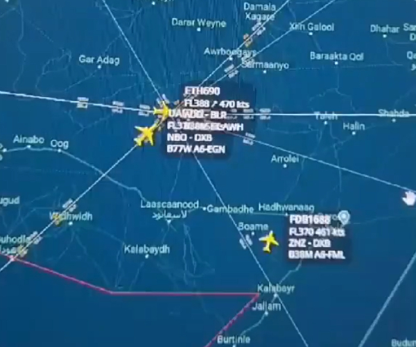 Dubai Emirates and Ethiopian flight en route to Bangalore narrowly avoids collision at Somaliland Dubai Emirates and Ethiopian flight en route to Bangalore narrowly avoids collision at Somaliland