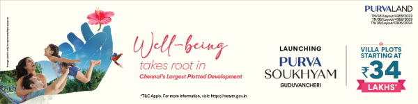 In chennai Purvaland s purva soukhyam plots at guduvancheri starting prize from Rs 35 lakhs